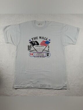 Vtg '80s SCREEN STARS The Wall POW-MIA T-shirt Made In USA Single-Stitch Sm READ